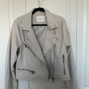 BLANKNYC - White Vegan Leather Jacket (Size XL)
